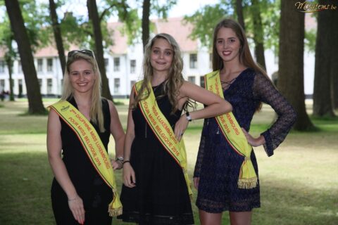 Le top 3 de Miss Luxembourg 2016 à Bruges, le 16 juillet 2016