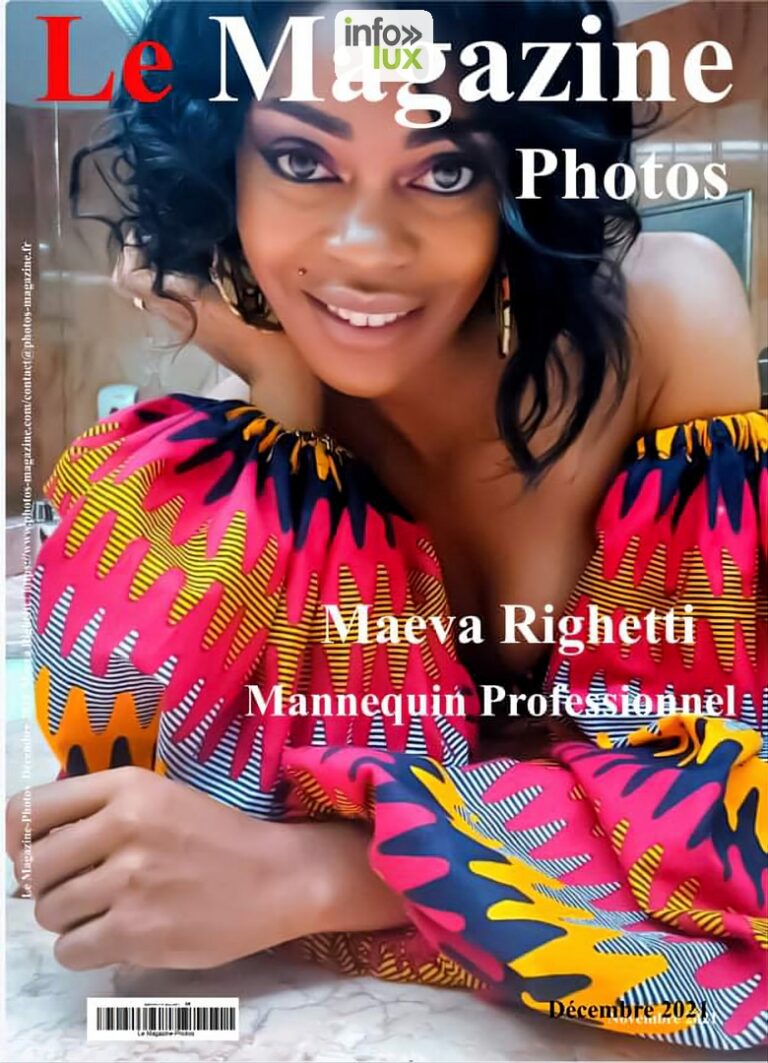 Maeva Righetti en couverture du Magazine Photos, décembre 2021