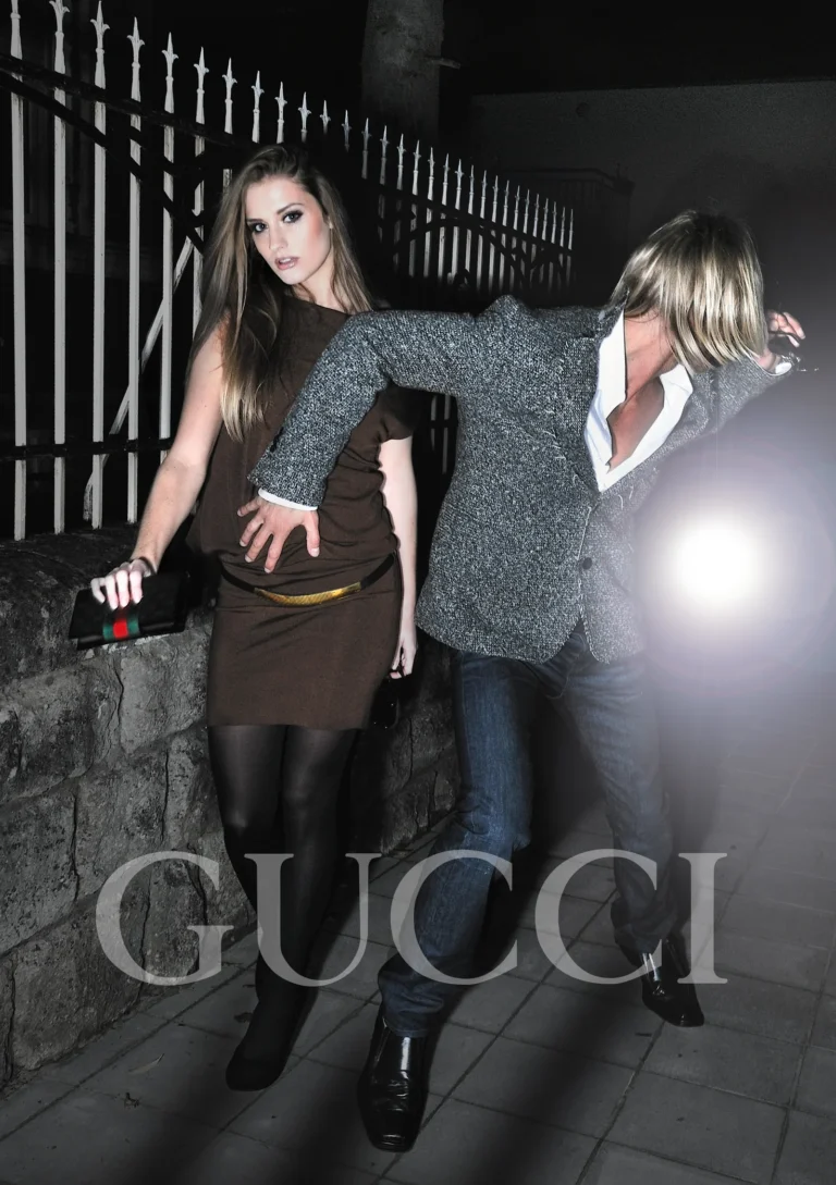 Bild aus der Zeit als Mannequin: ein Gucci-Motiv