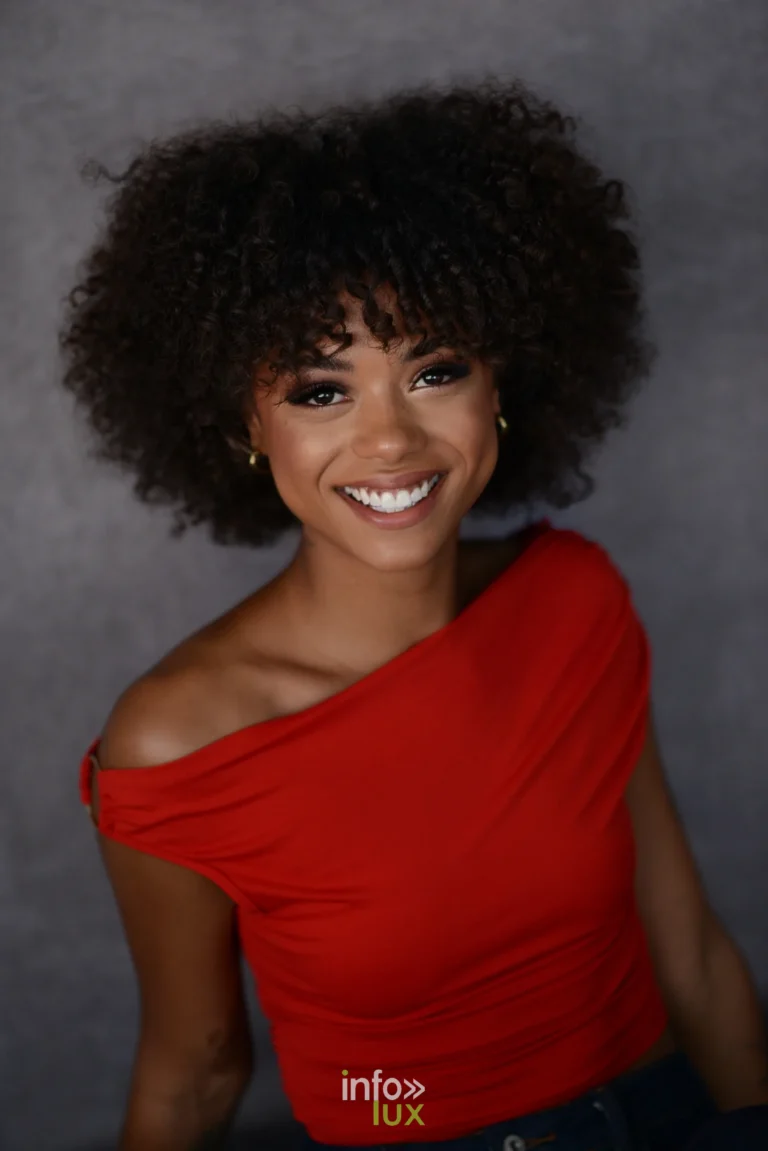 Alizée, candidate Miss Liège 2027, portrait en studio